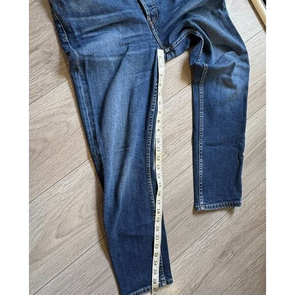 Re/Done Jeans High Rise Ankle Crop Stretch Button Fly ReDone Jeans 30 USA - Picture 10 of 15